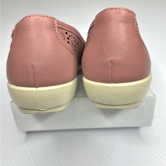 Hotter Precious Pink Leather Slip On Flats (9) - Picture 6 of 9